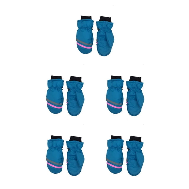 Advancent 3 pares de manoplas para niños, impermeables, Unisex, con gancho, regalos, suministros portátiles, patrón geométrico cómodo, Type4 NO4