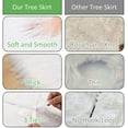 thumbnail image 4 of 48 Inch Christmas Tree Skirt, Christmas Tree Plush Skirt Decoration for Merry Christmas Party Faux Fur Christmas Tree Skirt Decorations, 4 of 9