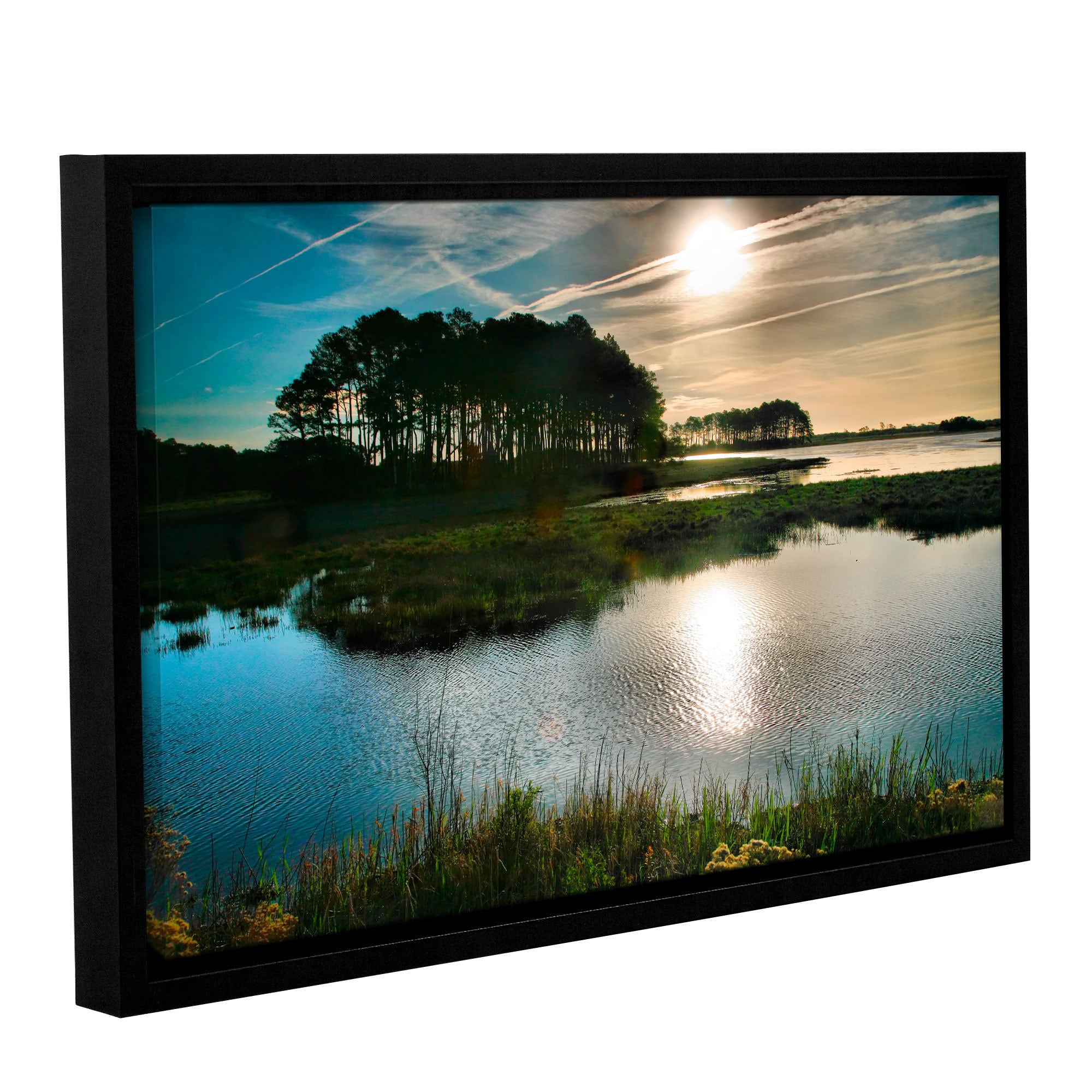 ArtWall Steve Ainsworth "Early Morning on Beach Drive I" Gallery-Wrapped Floater-Framed Canvas