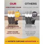 Katbite 200PCS Multi- Color Tulip Cupcake Liners Muffin Baking Cups