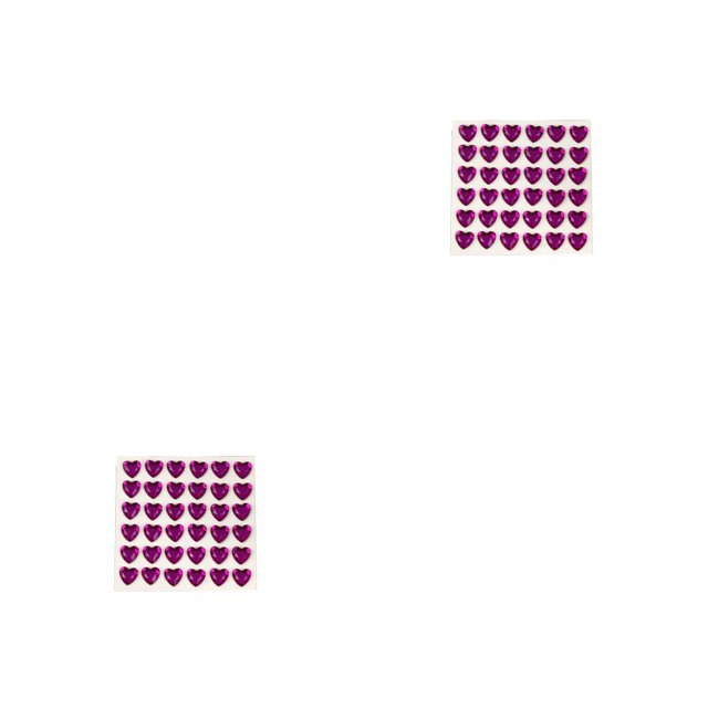 Yuarrent 10 hojas de pegatinas de diamantes de imitación, calcomanías acrílicas tridimensionales, pegatinas para uñas de corazón de amor, Morado oscuro 2piezas Yuarrent CBP482889