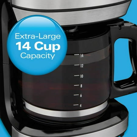 Hamilton Beach - 14 Cup Programmable FrontFill Coffee Maker - BLACK