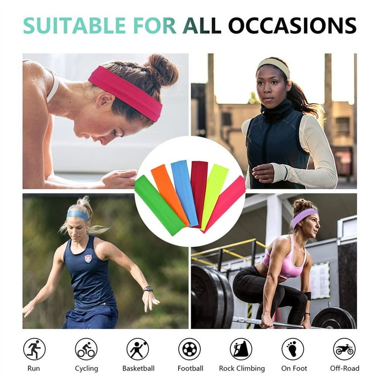 20Pack Women's Headbands Non Slip Fashion Headbands for Women's Hair  Workout Yoga Exercise Sweat Wicking Bands Summer Hair Accessories Elastic  Hair Bands 