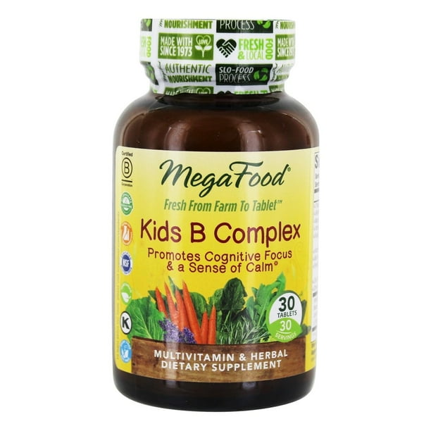 MegaFood Kids B Complex Multivitamin 30 Tablets