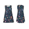thumbnail image 7 of Fotbe Colorful Flowers Pattern Women’s Summer Tank Midi Dress – Sleeveless A-Line Dress, Floral T-Shirt Dress, Casual Flowing Beach Sundress, 7 of 7