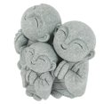 thumbnail image 2 of Grey Sandstone Monk Statue for Fish Tank Decoration Set of 1 Perfect for Aquarium and Home Desk, 2 of 5