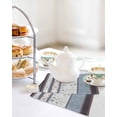 thumbnail image 4 of Blue Brown Stripes Kitchen Dish Towels for Drying Dishes Set of 3, Abstract Geometric Spring Flowers Country Waffle Weave Microfiber Hand Tea Bathroom Towels Quick Dry & Absorbent Towel 12x12, 4 of 7