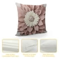 thumbnail image 4 of ONETECH  Decorative Throw Pillow Covers Handmade 3D Flower Cushion Covers Cases Accent Pillowslips Square Gift Home Sofa Car Bed Room Decor Rose Gold, 4 of 5