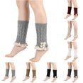 thumbnail image 6 of Ahabrexf Fingerless Gloves for Women Knitted Warm Half Finger Open Finger Arm Covers Winter, 6 of 6