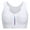 White, variant on Women No steel Ring Seamless Sports Bra with Removable Pads Front Color Zipper Yoga Sports Bras