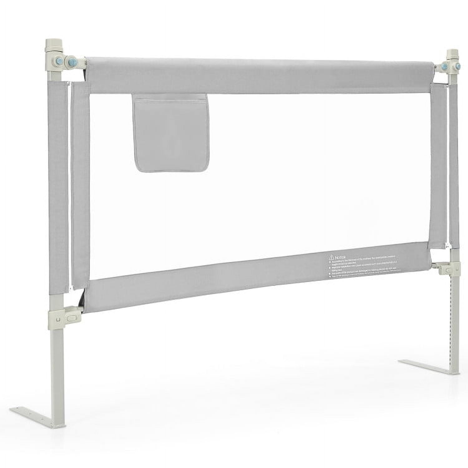 Spaco 57 Inch Toddlers Vertical Lifting Baby Bed Rail Guard with Lock-Gray, Bed Rail for Queen, King, Twin, and Bunk Size Beds