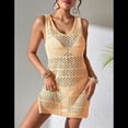 thumbnail image 6 of Womens Swimwear Cover Ups 2025 Summer Crochet Hollow Out Knit Bathing Suit Beach Dresses S, 6 of 7