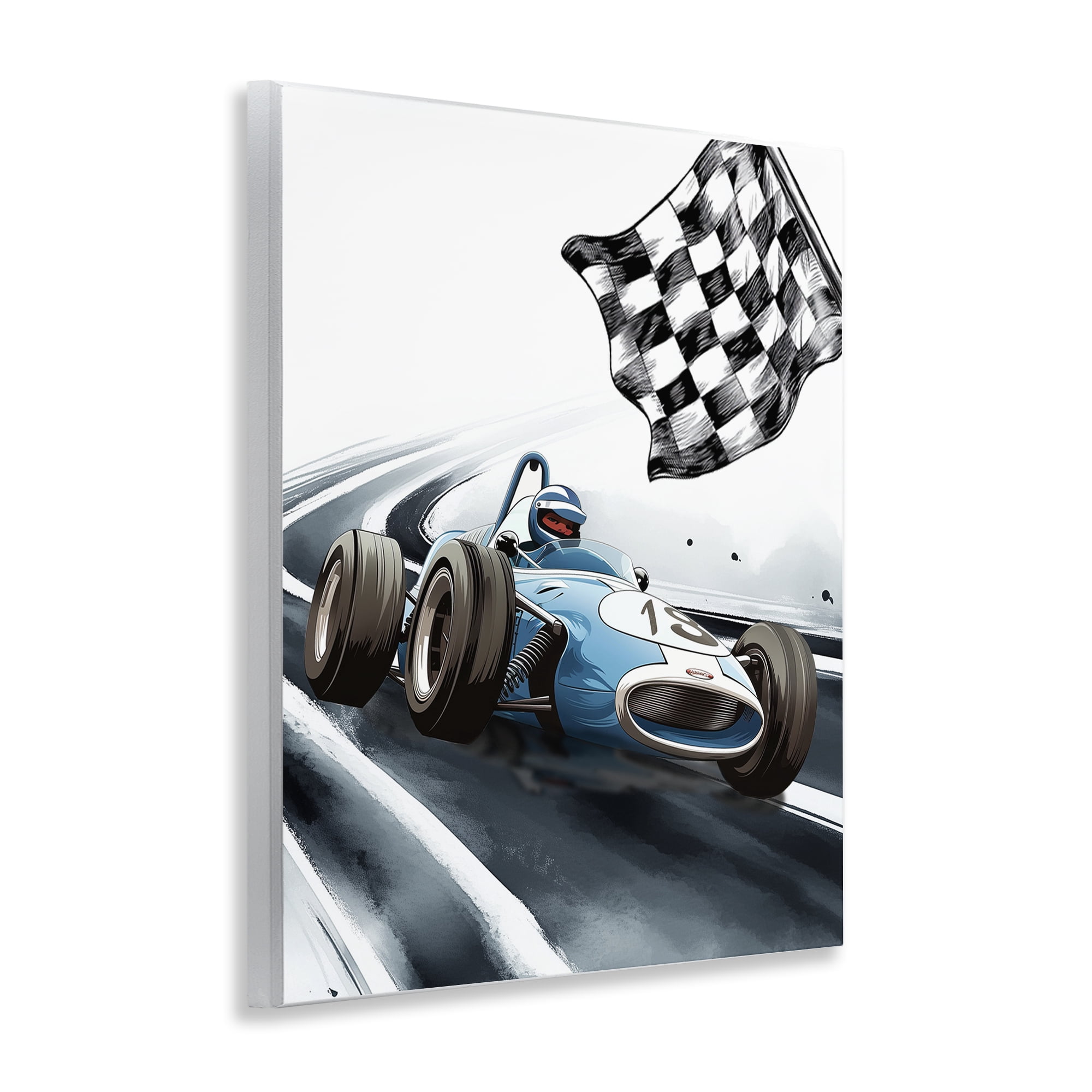 Stupell Industries Dynamic Racecar Driving Wall Plaque Art, design by Christine Simpson Art