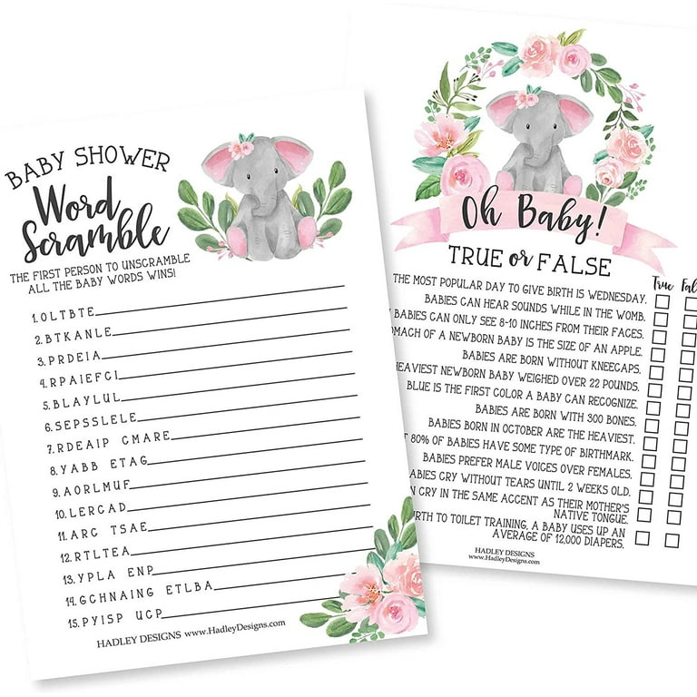 Baby Shower Games For Girls Ideas