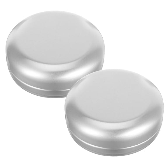 ELAYARD Silver Circular Aluminum Soap Holder Practical for Travel 2Pcs
