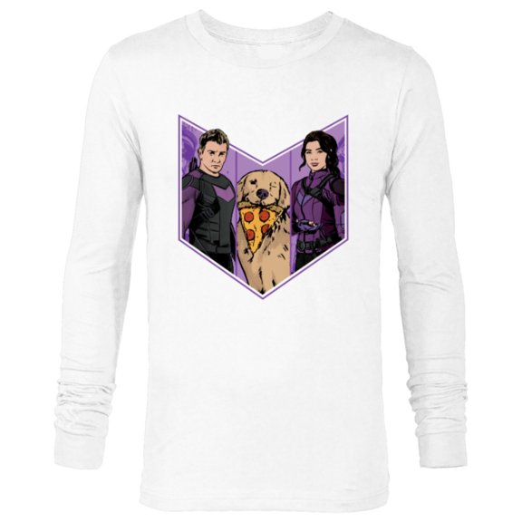 Marvel Hawkeye Clint Barton Kate Bishop and Lucky Arrow - Long Sleeve T-Shirt for Men - Customized-White