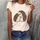 thumbnail image 2 of Camiseta de manga corta con cuello redondo y estampado informal de verano para mujer Pompotops hfajkhk134993, 2 of 5