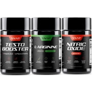 Snap Men’s Performance Bundle Testo Booster L-Arginine & Nitric Oxide Booster for Energy, Circulation & Stamina Support