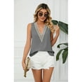 thumbnail image 6 of Anbech V Neck Women Tank Tops Lace Stitching Sleeveless Shirt Chiffon Tanktops, 6 of 8