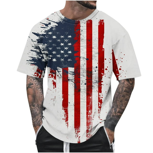 Blusas y camisas de manga corta con cuello en V, moda de verano, camiseta informal de cuello redondo estampada para hombre, top de algodón de imitación para hombre