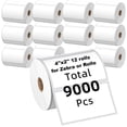 thumbnail image 1 of Etiquetas térmicas Zebra 4x2, 9000 unidades, térmicas directas, 750 unidades, rollo, 1 of 7