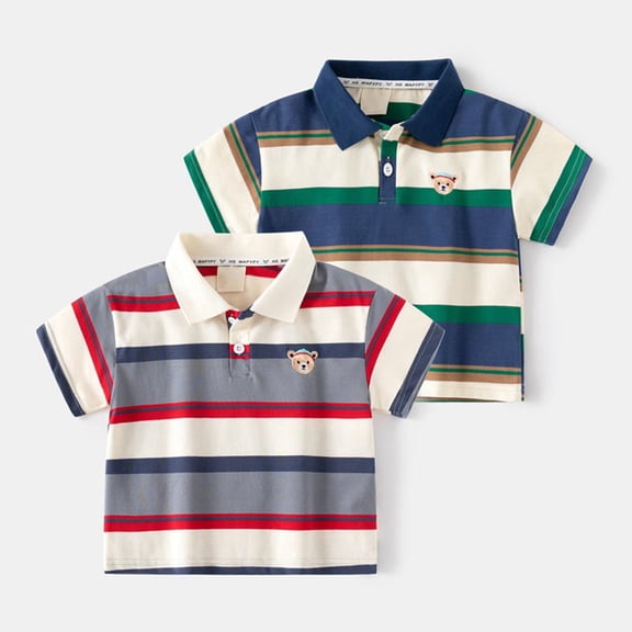 Miaoju Boys Polo Shirts Size 10-12 Button Down Shirt Tropical Print Short Sleeve Cotton Preppy Tops Kids Summer Clothing