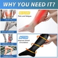 thumbnail image 5 of 6 Pairs Womens Knee High Socks, Best Support for Nurses, Running, Athletic,Flight Travel, L/XL, 5 of 7