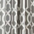 thumbnail image 6 of Lush Decor Edward Trellis Room Darkening 95" x 52" Geometric Gray Metal Grommets 2-Pc Set Window Panel, 6 of 11