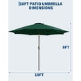 thumbnail image 5 of 9FT Patio Umbrella for Outdoor, Market Table Umbrella with Push Button Tilt and Crank, Outdoor Patio Umbrellas with 8 Sturdy Ribs for Garden Backyard Deck Pool, 5 of 8