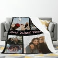 thumbnail image 3 of Custom Blankets with Photos Personalised Couples Blanket Gifts Customized Picture Blanket Memory Gifts Birthday Gift for Wife Husband Girlfriend Boyfriend, 76x102cm, 3 of 5