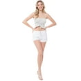 thumbnail image 6 of MixMatchy Women's Sexy Frill Knot Front Knit Strapless / Strap Tube Crop Top, 6 of 6