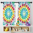 thumbnail image 5 of Blackout Kids Curtains,Colorful Rainbow Tie Dye Spiral Pattern Childrens Insulated Curtains Set Of 2,Bedroom Essentials,Toddler Room Decor 42"x54", 5 of 5