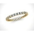 thumbnail image 1 of Natural 1.00Ct Princess Cut Diamond Bar Set Women's Anniversary Wedding Eternity Band Ring Solid 14k Yellow Gold G SI1, 1 of 3