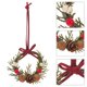 thumbnail image 4 of 5 mini coronas navideñas artificiales para puerta de entrada, decoraciones navideñas colgantes, pequeñas coronas navideñas para ventanas, decoración de escenas en miniatura para casas de muñecas., 4 of 7
