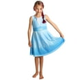 thumbnail image 1 of Elsa 2 Robe de Princesse Déguisement Reine pour Filles Sans Manches Flocon de Neige Imprimé Cosplay Fête de Neige Robe de Princesse, 1 of 6