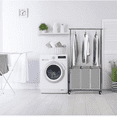 thumbnail image 5 of 3 Bags Laundry Sorter with Extensible Clothes Hanging Rod, 5 of 6