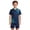 A57 Dark Blue, variant on Landzoo Toddler Boys Outfit Set Graphic Print Short Sleeve Crew Neck Tees With Active Shorts Set Summer Breathable Boys Outfit Size 6-7 Years Blue