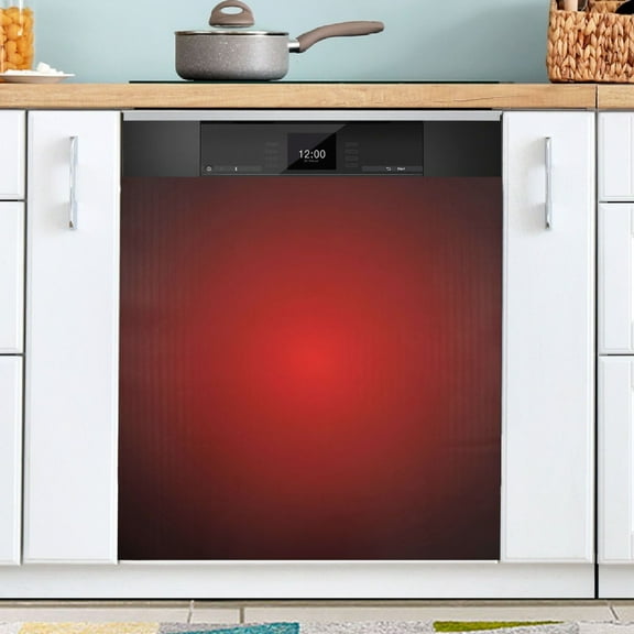 Ryvnso Gradient Red Dishwasher Magnetic Refrigerator Magnet Cover Kitchen Home Decorative 23"x26"