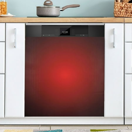 

Ryvnso Gradient Red Dishwasher Magnetic Refrigerator Magnet Cover Kitchen Home Decorative 23 x26