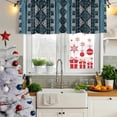 thumbnail image 6 of Navy Blue Boho Valances for Windows, Decorative Rod Pocket Window Valance Curtains, Geometric Vintage Abstract Art Ethnic Tribe Short Curtain Drapes for Kitchen/Living Room, 2 Panels, 42" W x 18" L, 6 of 8