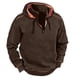 thumbnail image 1 of pstuiky camisetas de manga larga para hombre, Sudadera con capucha para hombre, manga larga, cuello alto, cremallera frontal a media altura y colores a juego. Tops de talla grande para hombre xl, 1 of 5