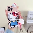 thumbnail image 1 of Funky Hello Kitty For Samsung Galaxy S7 Edge S8 S9 S10 S20 S21 S22 S23 Plus Ultra S21FE Note 9 10 20 Case With Holder Rope LXY, 1 of 7