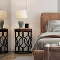 thumbnail image 3 of Tribesigns Round End Table, Industrial Small Side Table Nightstand for Living Room, Brown, 3 of 7