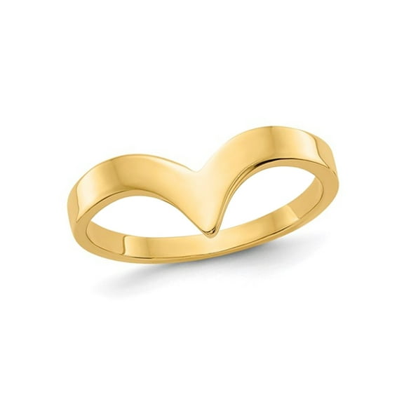 Gem & Harmony 14K Yellow Gold Chevron Wedding Ring Band for Women