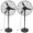 27 Inch, variant on 2 Pack 22 Inch Oscillating Pedestal Fans, 7500 CFM High Velocity Heavy Duty Floor Stand Fan with 3 Speeds, Copper Motor Commercial Standing Cooling for Garage Warehouse Workshop, Black