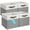 Gray Base / Off-White-(12x12) Leather Handles, variant on White 12" X Fabric Cube Storage Bins - Set Of 4 Organizer With Vegan Handles Kallax Cubes Cubbies Boxes 12inch Cubic Baskets For Shelves