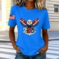 thumbnail image 4 of Women's 250th Anniversary Print Shirt Bald Eagle and USA Flag Patriotic Tshirt, 4 of 5