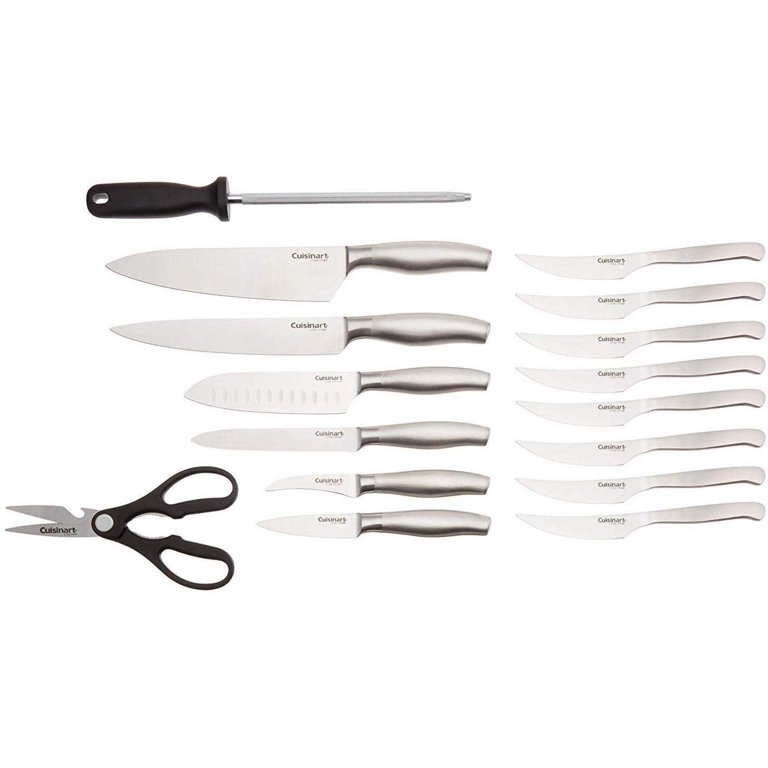  Cuisinart Classic Stainless Steel 17-Piece Knife Block