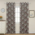 thumbnail image 2 of Easy-Going Floral Printed Blackout Curtain 108 Inch Length Grommet Thermal Insulated Room Darkening Window Curtain for Bedroom, Living Room, Kids Room (Set of 2 Panels, Gray), 2 of 7