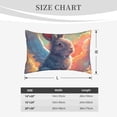 thumbnail image 4 of Hirioo Sunshine Winged Rabbit for Plush Pillow Cover for Bedroom and Living Room ,Elegant, Comfortable Home Decor-20"x30", 4 of 6